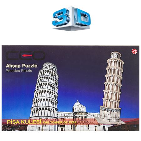 Ceo 3D Ahşap Puzzle Pisa Kulesi