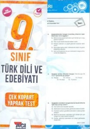 9. Sınıf Türk Dili ve Edebiyatı Yaprak Test  AÇI